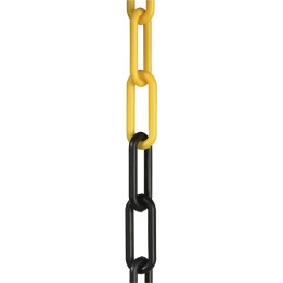 Chaîne de signalisation plastique jaune/noir 6 mm longueur 25 m