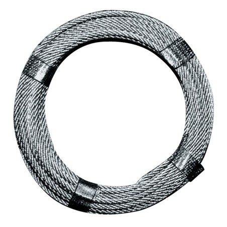   Câble en acier D. 2,0-3,0 mm long. 10 m 6 x 7 + 1 FE force de rupture minimum 2,34 kN acier, galvanisé avec gainage plastique
