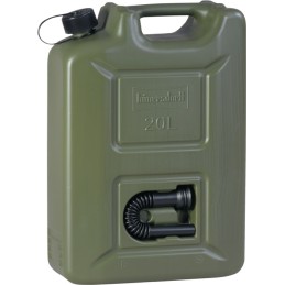 Bidon pour carburant profil contenu 20 l vert olive HDPE L350xl165xH495 mm HÜNERSDORFF