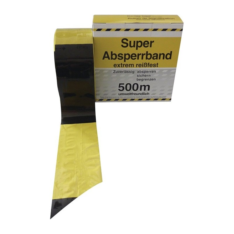 Bande de marquage longueur 500 m largeur 80 mm hachuré jaune/noir 500 m/carton KELMAPLAST