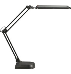 Lampe de bureau métal/plastique blanc hauteur maxi. 450 mm pied avec LED