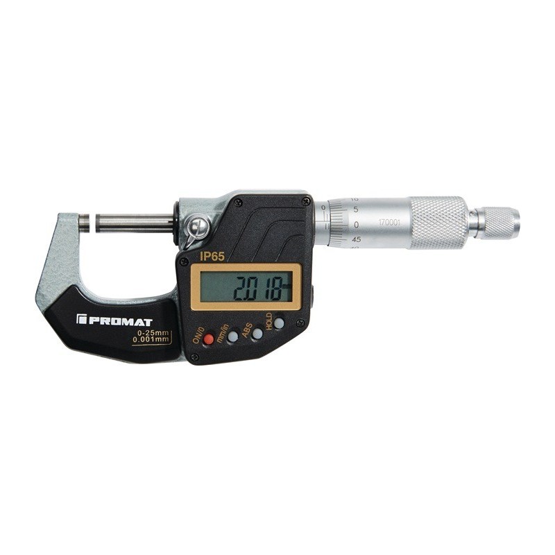 Micromètre DIN 863/1 IP65 0-25 mm numérique PROMAT