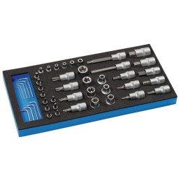 Module à outils LD45 46 pièces module 1/3 clé à douille 1/4 + 1/2 po. PROMAT PROMAT
