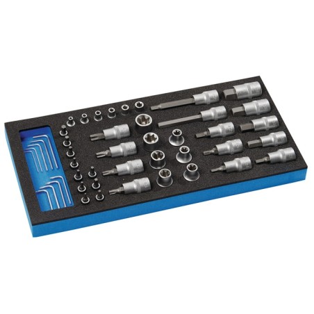 Module à outils LD45 46 pièces module 1/3 clé à douille 1/4 + 1/2 po. PROMAT PROMAT