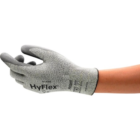 Gant de protection contre les coupures HyFlex® 11-730 gris EN 388 catégorie EPI II nylon/lycra/fibre verre/fibre Intercept 12 pa