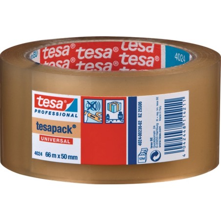 Ruban adhésif d'emballage en PP tesapack® 4024 longueur 66 m largeur 50 mm rouleau TESA