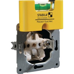 Niveau à bulles Pocket Electric 6,8 cm plastique jaune ± 1 mm/m avec aimant STABILA