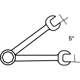 Jeu de clés mixtes à cliquet 8 pcs. ouverture de clés 8-19 mm côté anneau flexible PROMAT