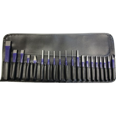 Jeu d'outils contenu 20 pièces acier chrome-vanadium autotrempant en pochettes pliable PROMAT