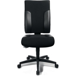 Chaise de bureau pivotante avec mécanisme synchrone noir/noir 420-540 mm sans accoudoirs capacité charge 110 kg TOPSTAR