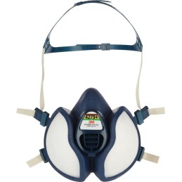 Masque de protection respiratoire avec valve expiratoire avec sangles de tête 4 points d’accroche  3M