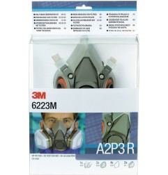 Set de demi-masques protect.respirat. 6223 – SET – A2P3R EN 140 avec filtre M 1 pce/UE 3M