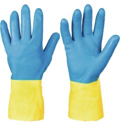 Gant protection chimique Kenora taille 10 bleu/jaune EN 388, EN 374 cat. III