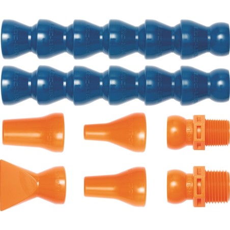 Kit tuyaux pour lubrifiant réfrigérant taille 1/2 po. 8 pièces LOC-LINE