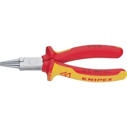 Pince à becs ronds DIN ISO 5745 L. 160 mm av. gaines bicomposant   KNIPEX