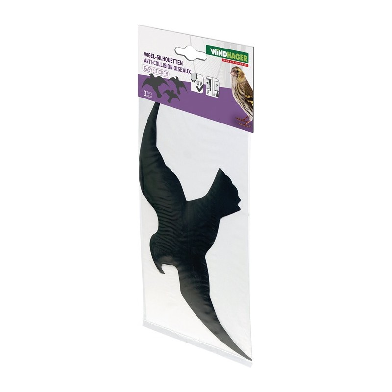 Silhouette doiseau Easy Sticker 3 pièces WINDHAGER