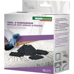 Pics anti pigeons protection jusqu'à 75 cm, 30 crampons plastique WINDHAGER