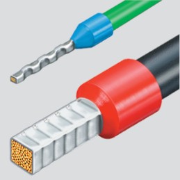 Pince KNIPEX pour embouts de câble longueur totale 180 mm 0,08-10,0 + 16,0 (AWG 28-5) mm² bruni avec gaines multicomposants KNIP