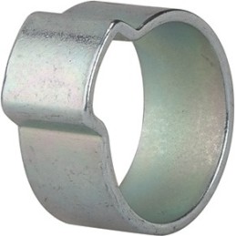 50 Pinces à tuyau 14-16 mm 1 oreille acier galvanisé brillant (W1) plage de serrage 14-16 mm,sachet RIEGLER